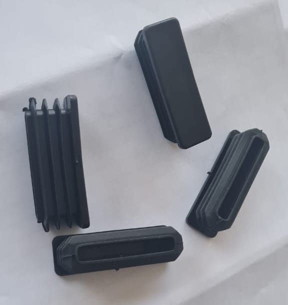 MODEL MT-129-C SIZE 15*50 MM RECTANGULAR END CAPS BOTTOMS FOR TABLE & CHAIR INSERT PLUG LEGS & ALL OTHER OVAL TUBULAR FEET (Copy) (Copy)