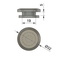 MHC-504 Size 18 mm Cable Entry Closed Blind Grommet