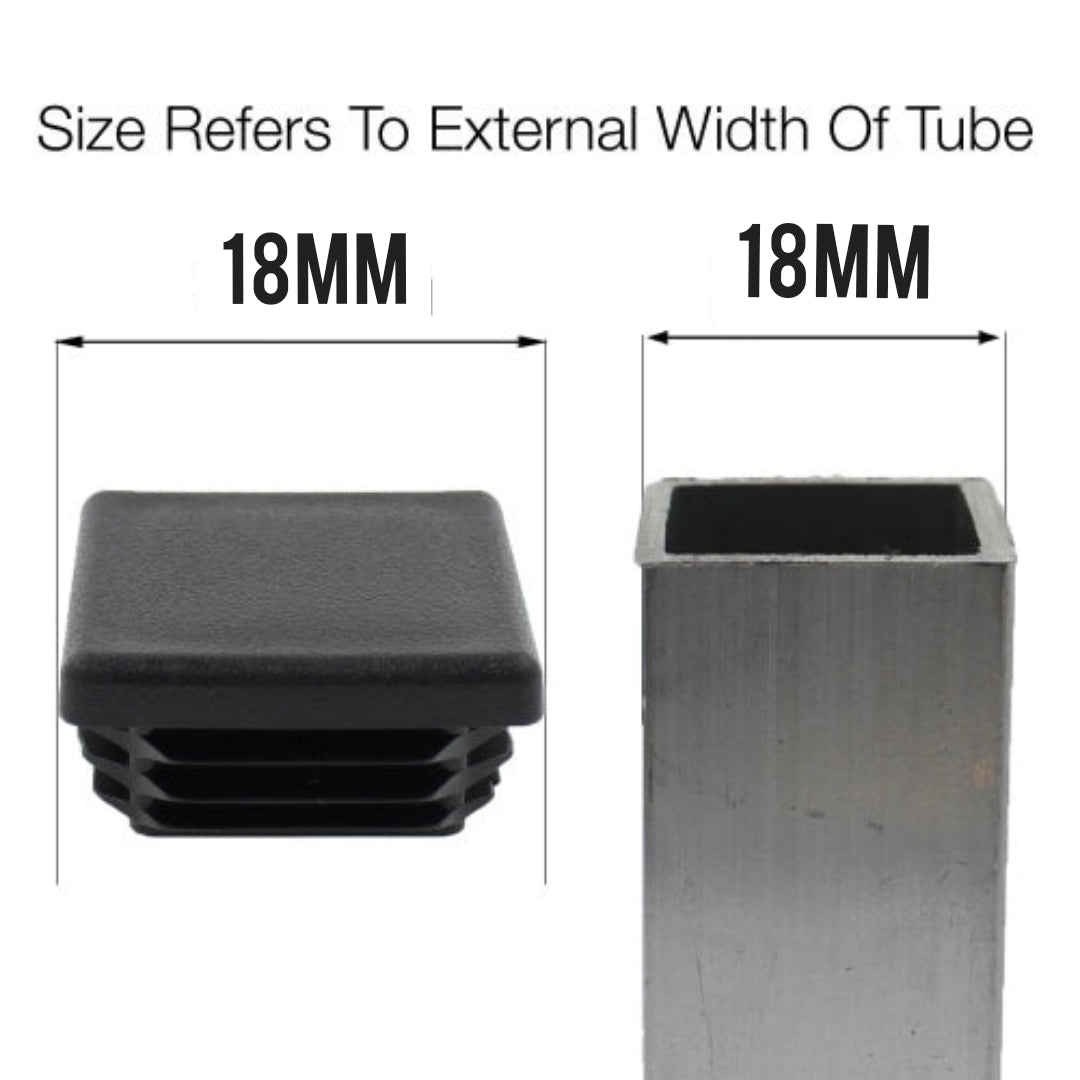 MSC-207 SIZE 18MM SQUARE FLAT END CAP