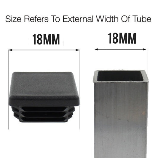 MSC-207 SIZE 18MM SQUARE FLAT END CAP