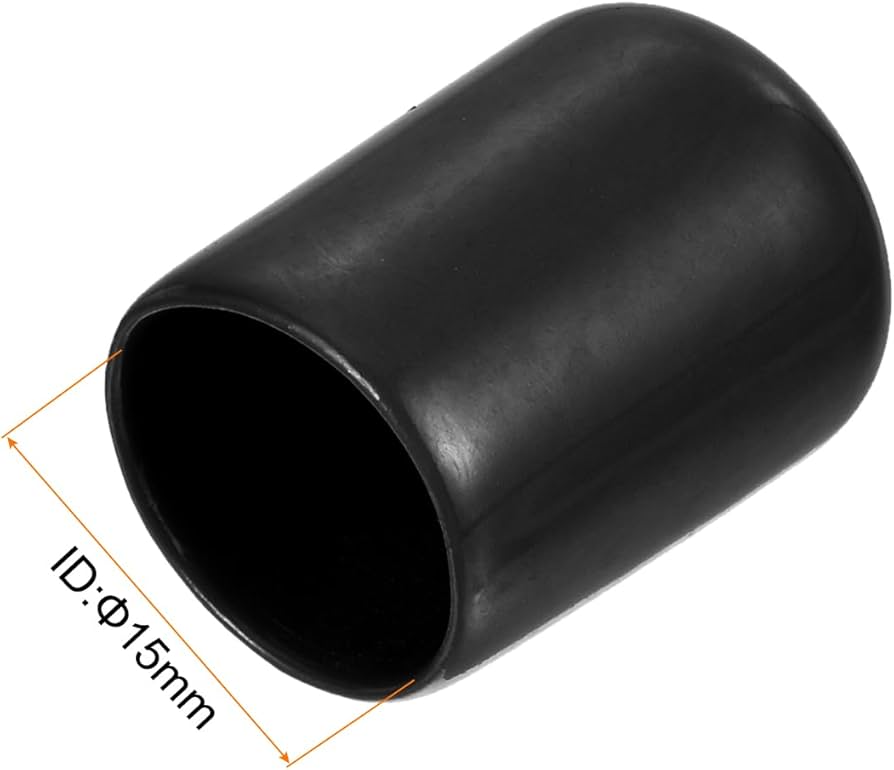 MRC-E-128 SIZE 15MM EXTERNAL RUBBER ROUND CAP