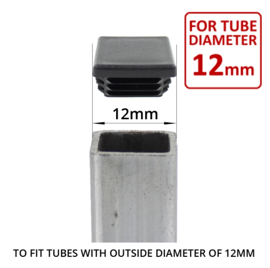 MSC-205 12 MM MM SQUARE FLAT END CAP