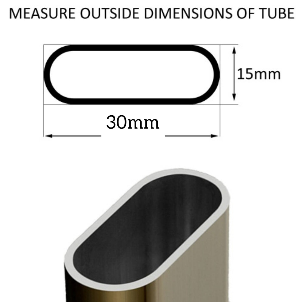 MODEL MT-138 SIZE 15*30mm OVAL INTERNALFITTING FERRULES FOR DESKS, TABLE & CHAIR TUBULAR LEGS