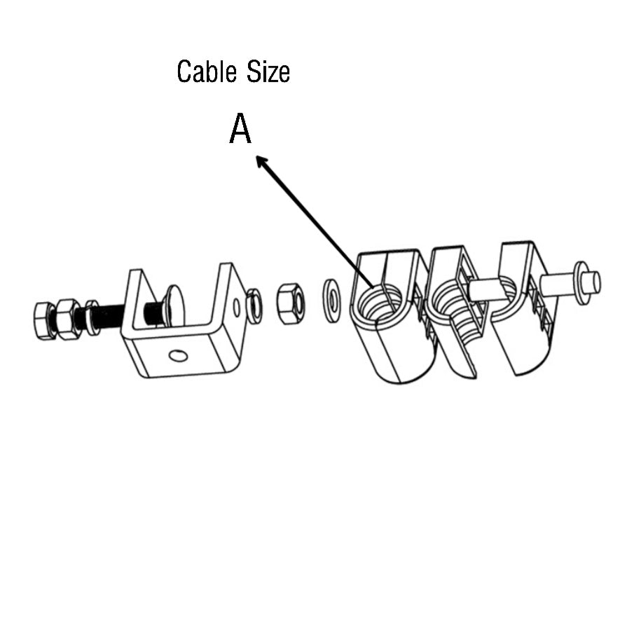 MODEL MT-601-B Single Coax Cable Clamp Feeder RF Cable Clamp