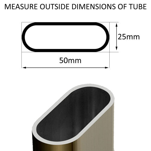 MODEL MT-142 SIZE 25*50mm OVAL BUMPY INTERNAL FITTING FERRULES FOR DESKS, TABLE & CHAIR TUBULAR LEGS