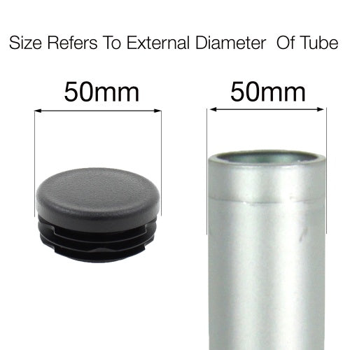 MODEL MT-107 SIZE  50MM ROUND RIBBED INSERTS END CAPS FOR DESKS, TABLES & CHAIR LEGS